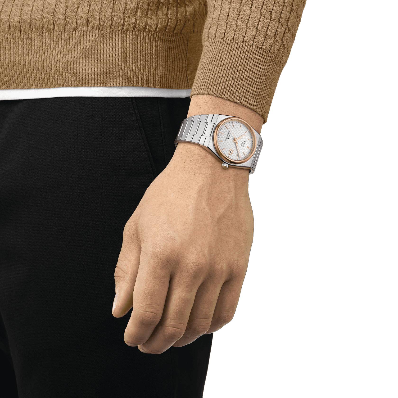 Orologio Acciaio Uomo Tissot Classic Prx Powermatic 80 Data Movimento Svizzero