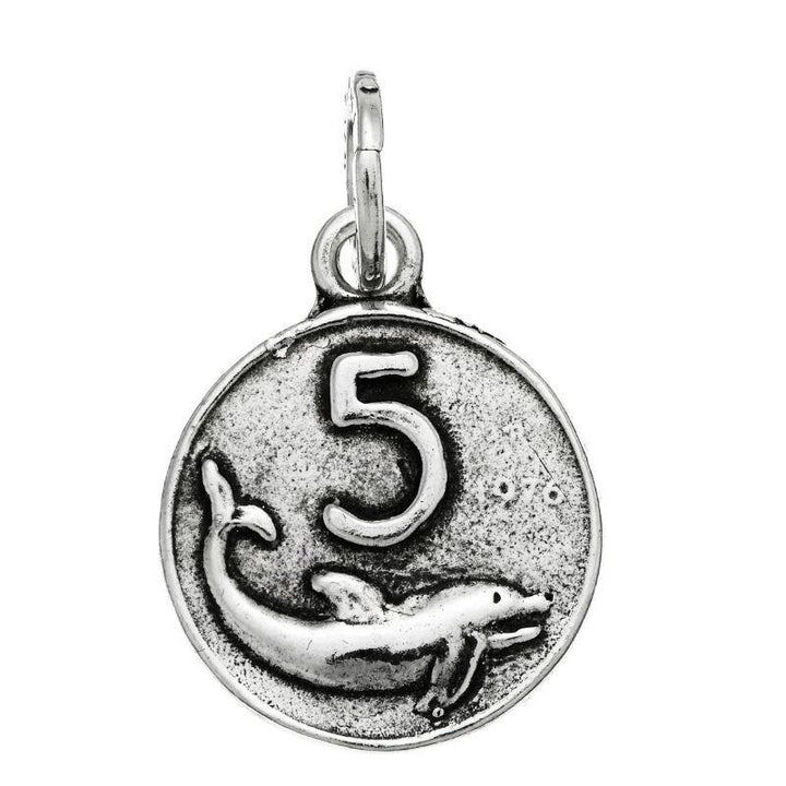 Charm Unisex Giovanni Raspini Argento 925 Moneta 5 Lire Realizzato A Mano 09456