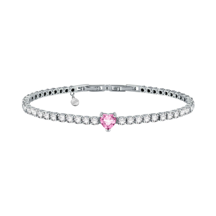 Bracciale Donna Chiara Ferragni Tennis Zirconi Bianchi e cuore centrale Rosa