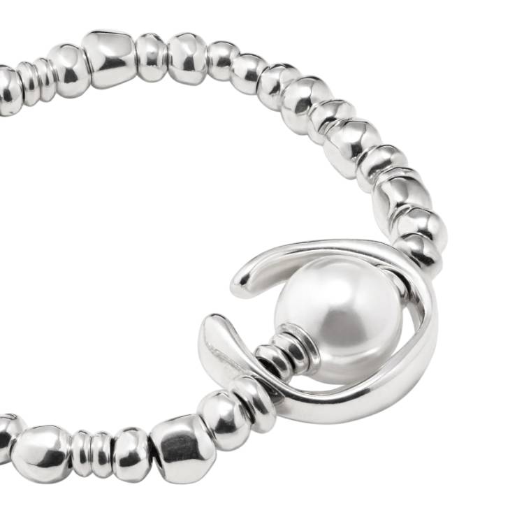 Bracciale Donna Uno De 50 Sfere Placcato Argento Perla Bianca PUL1358BPLMTL0M