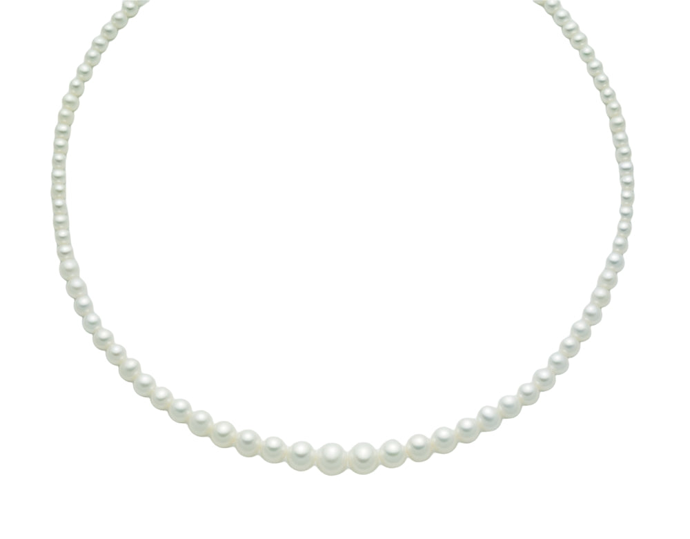 Collana Donna Mikiko Oro 18 Kt Perla fresh water a scalare  Ø da 5-5 MC1141O4FCBI045-324