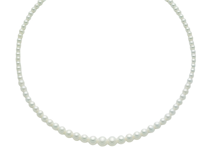 Collana Donna Mikiko Oro 18 Kt Perla fresh water a scalare  Ø da 5-5 MC1141O4FCBI045-324