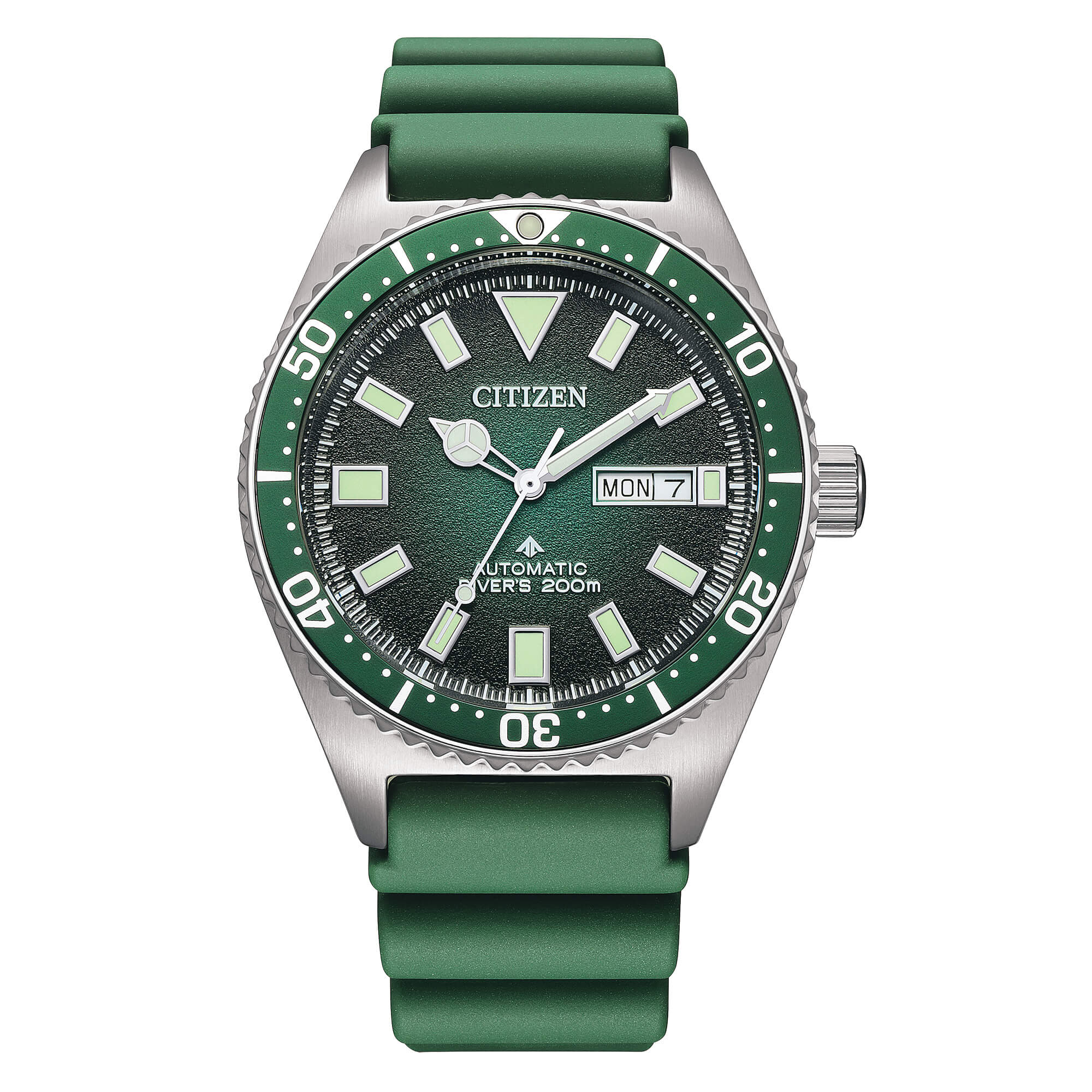 Orologio Uomo Citizen Promaster Automatico Gomma Verde Acciaio NY0121-09X