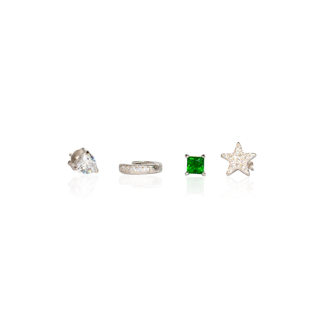 Orecchini Donna Re Mida Argento 925 Set A Quattro O033