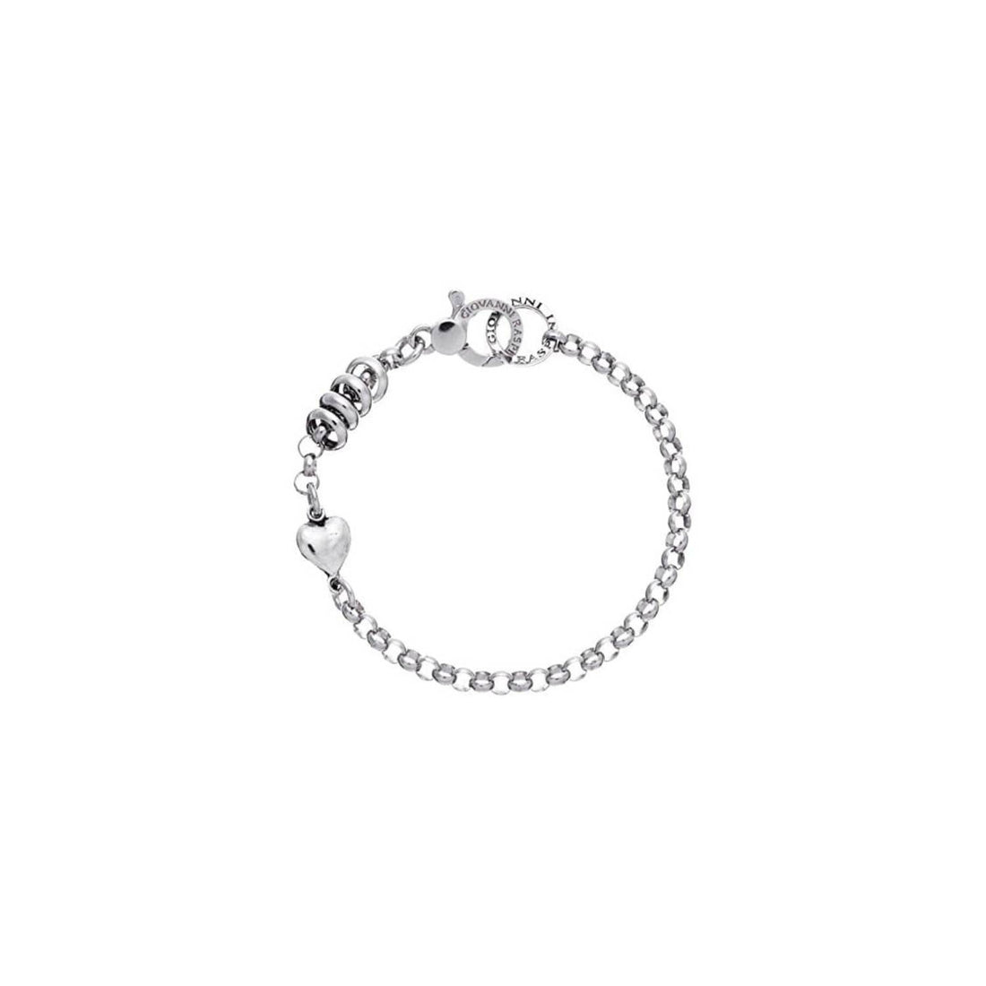 Bracciale Argento Base Roulette Cuore Donna Giovanni Raspini 20 cm