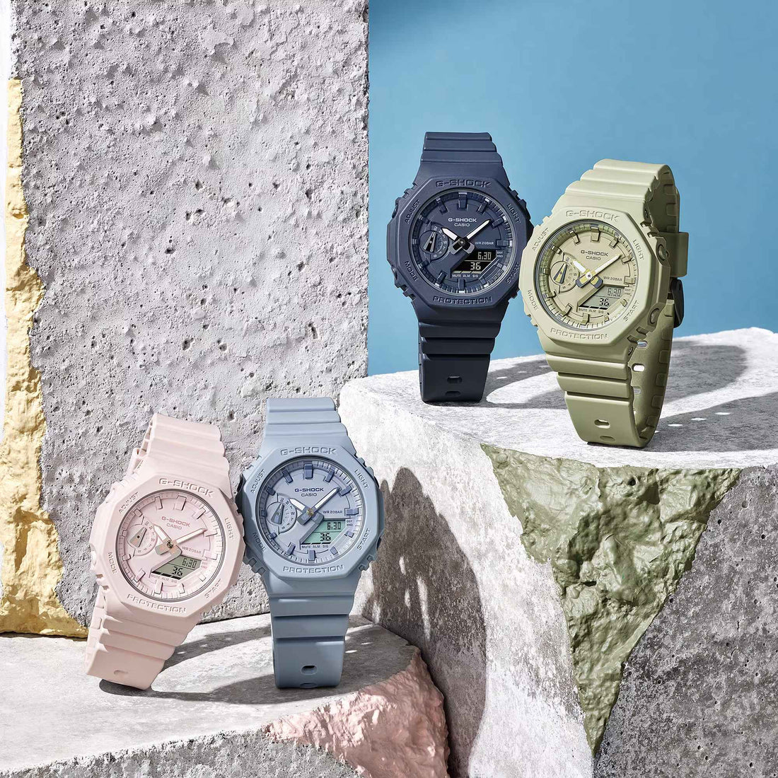 Orologio Uomo Ragazzo Casio G-SHOCK Quarzo Blu Gomma GMA-S2100BA-2A1ER