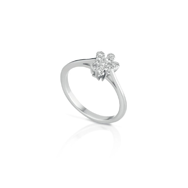 Anello Donna Roberto Giannotti Oro 9 KT Angelo Diamanti Bianchi Incastonati LUX102
