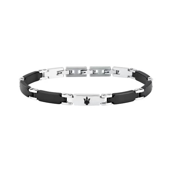 Bracciale Uomo Maserati Acciaio Ceramica Nera JM426ATZ100