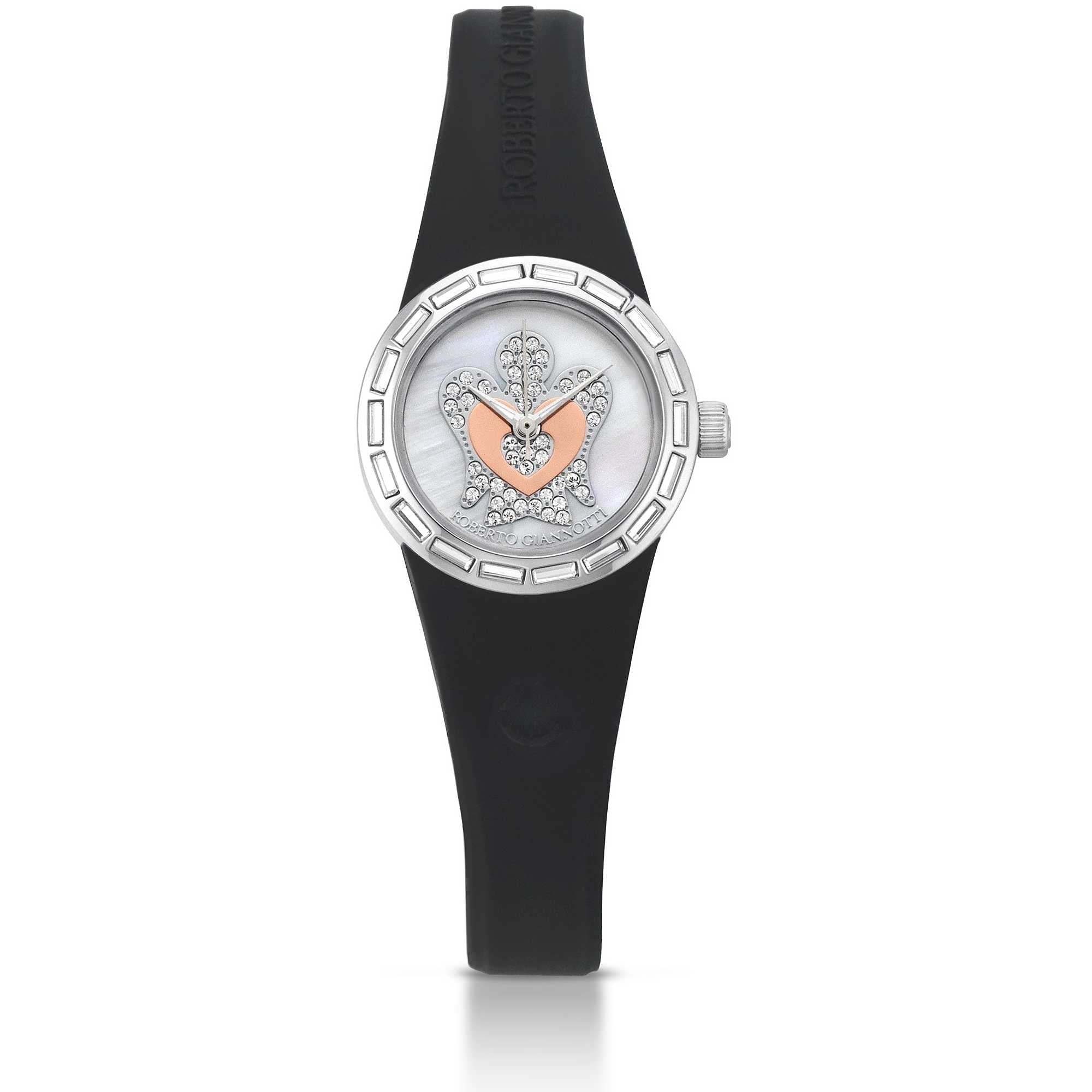 Orologio Donna Gomma Roberto Giannotti Quarzo Solo Tempo Zirconi Angelo ANT32