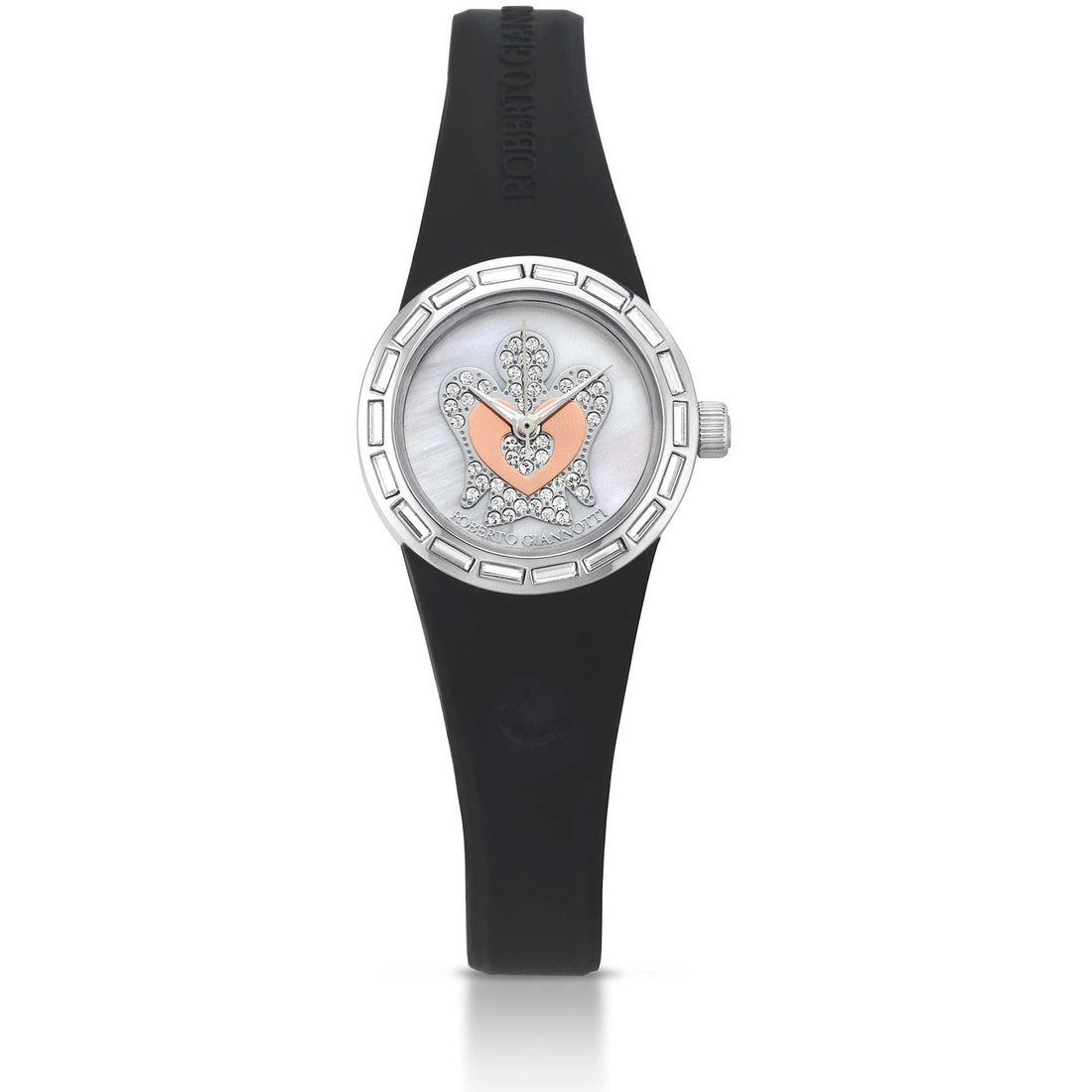 Orologio Donna Gomma Roberto Giannotti Quarzo Solo Tempo Zirconi Angelo ANT32