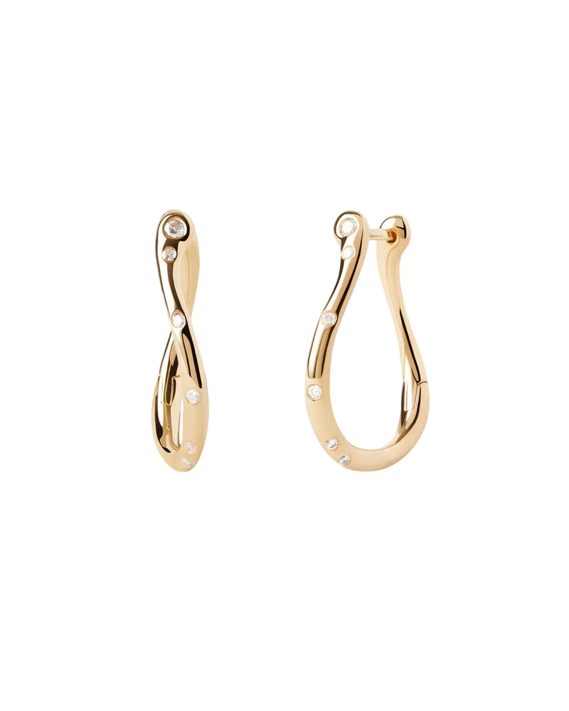Orecchini Donna PDPaola Argento Dorata 925 Cerchi AR01-F52-U