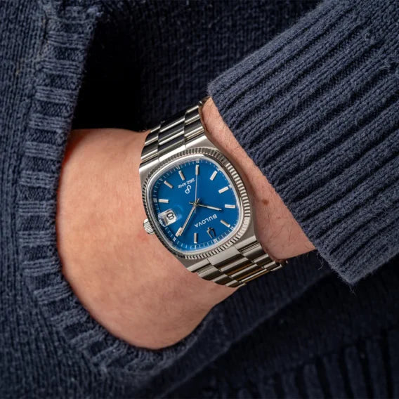 Orologio Uomo Bulova Super Seville Blu 262 kHz Data 96B440