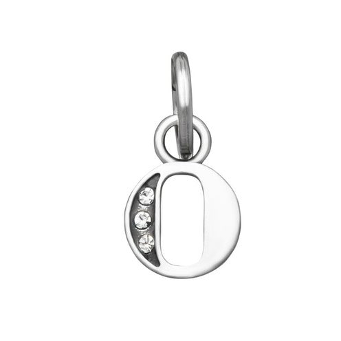 Charm Donna Giovanni Raspini Argento 925 Mini Lettera O Crystal 12153