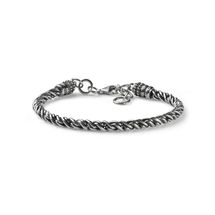 Bracciale Uomo Maria Cristina Sterling Argento 925 Intreccio Brunito G3513