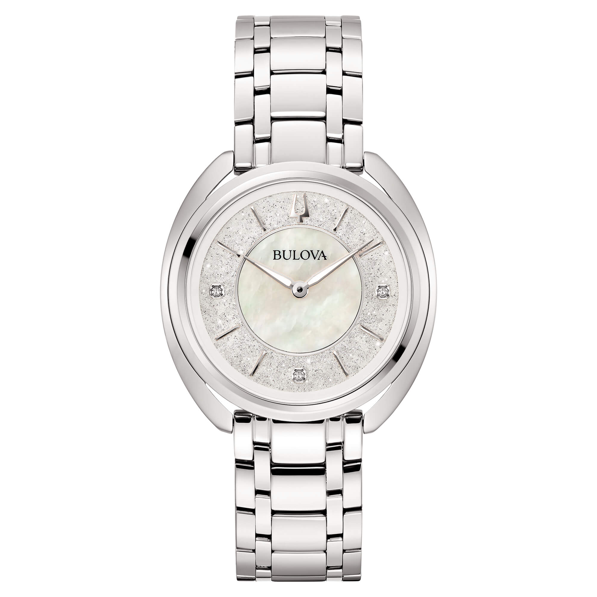Orologio Donna Bulova Quarzo Solo Tempo Duality Acciaio Diamanti Bianchi 96P240
