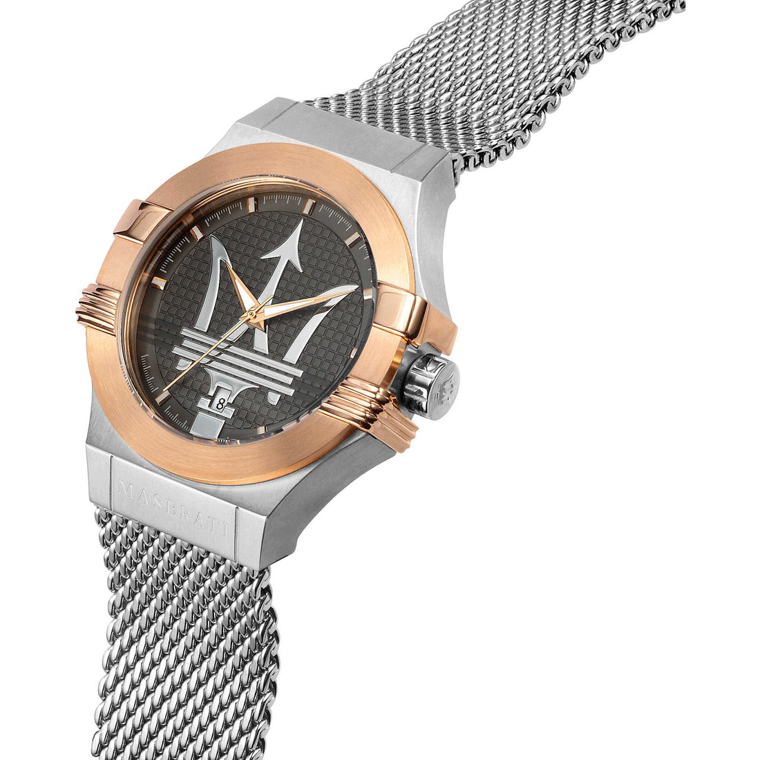 Orologio Uomo Acciaio Maserati Potenza Solo Tempo Data Rosè R8853108007