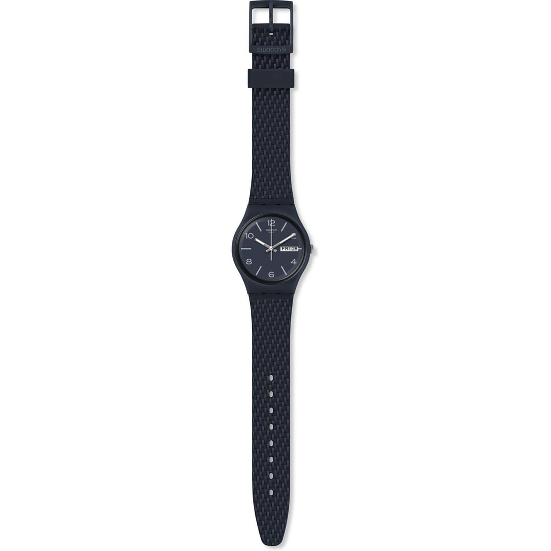 Orologio Unisex Bambino Swatch Laserata Quarzo Doppia Data Blu GN725