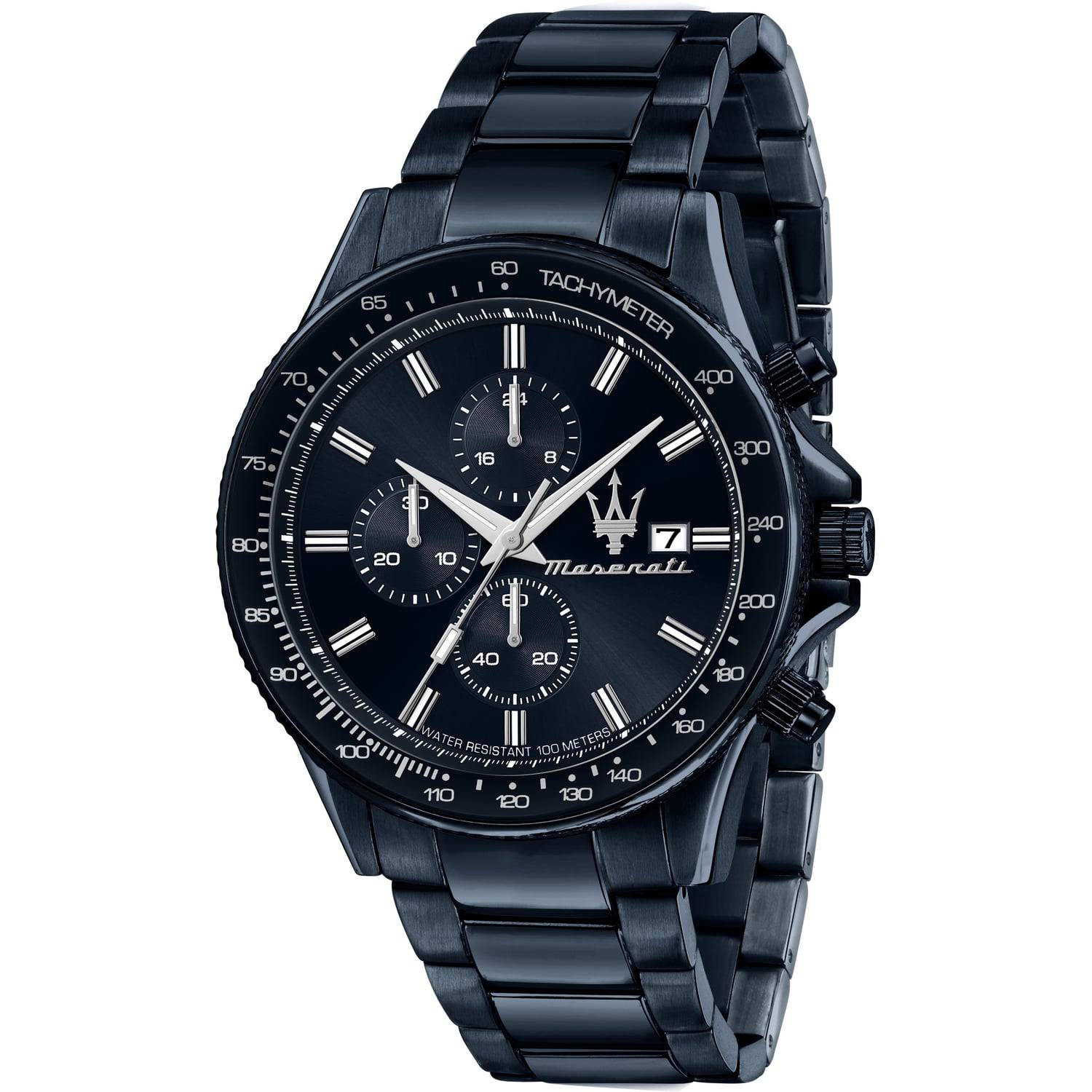 Orologio Uomo Maserati Acciaio Nero PVD Quarzo Cronografo Blu Data R887364023