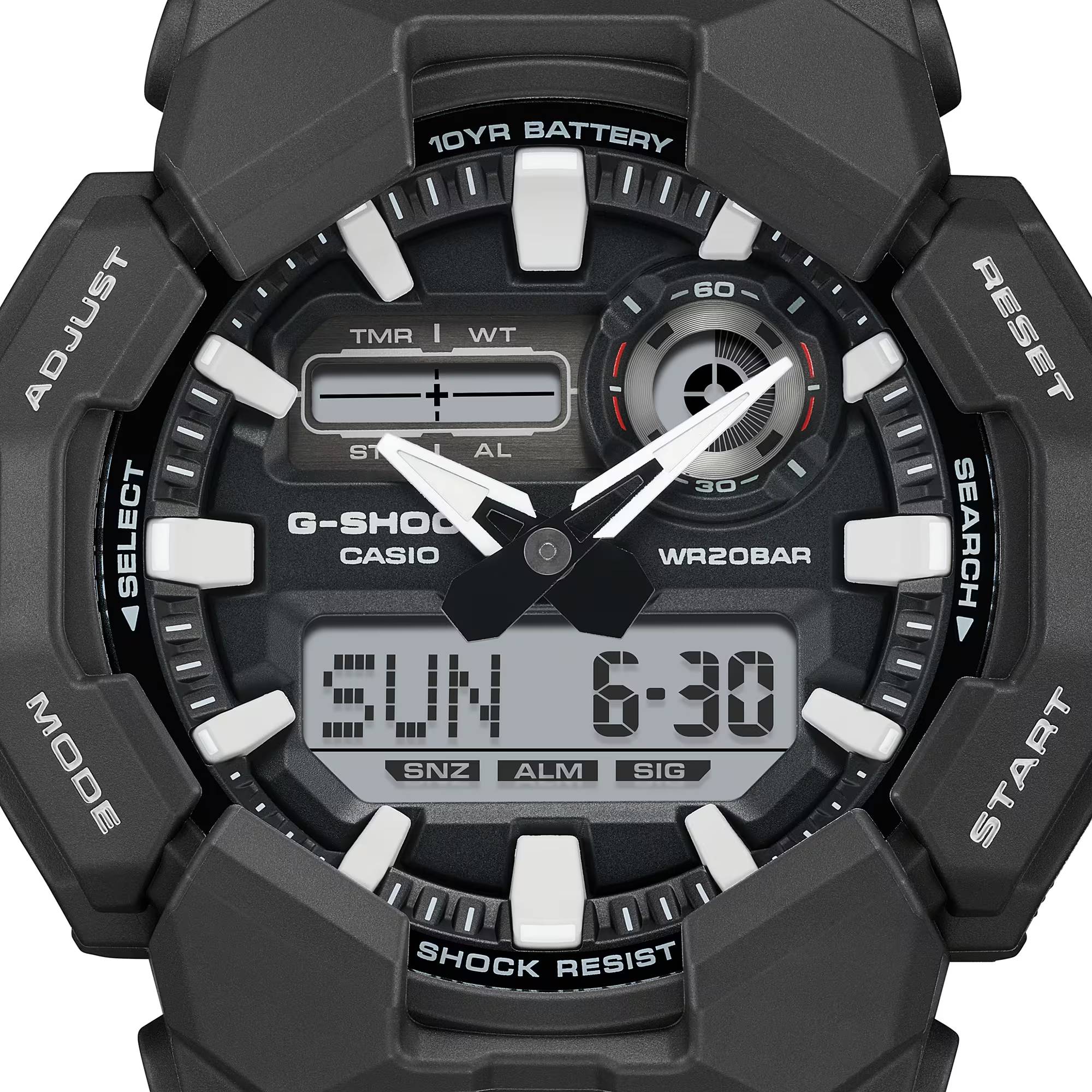 Orologio Uomo Casio G-SHOCK Nero 10 Anni Batteria GA-010-1AER
