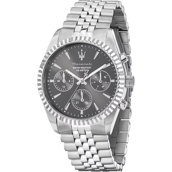 Orologio Uomo Maserati Competizione Grigio Acciaio Quarzo Cronografo R8853100053