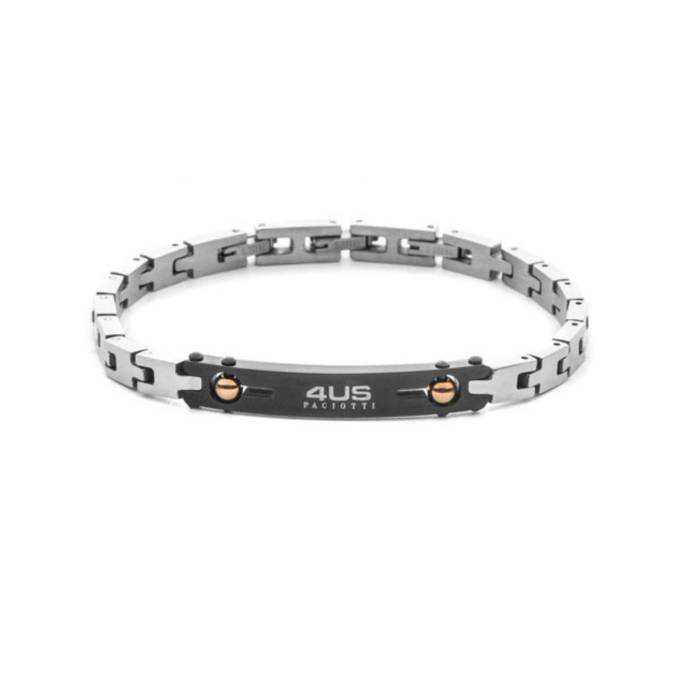 Bracciale Uomo 4US Cesare Paciotti Acciaio Targhetta 4UBR8491