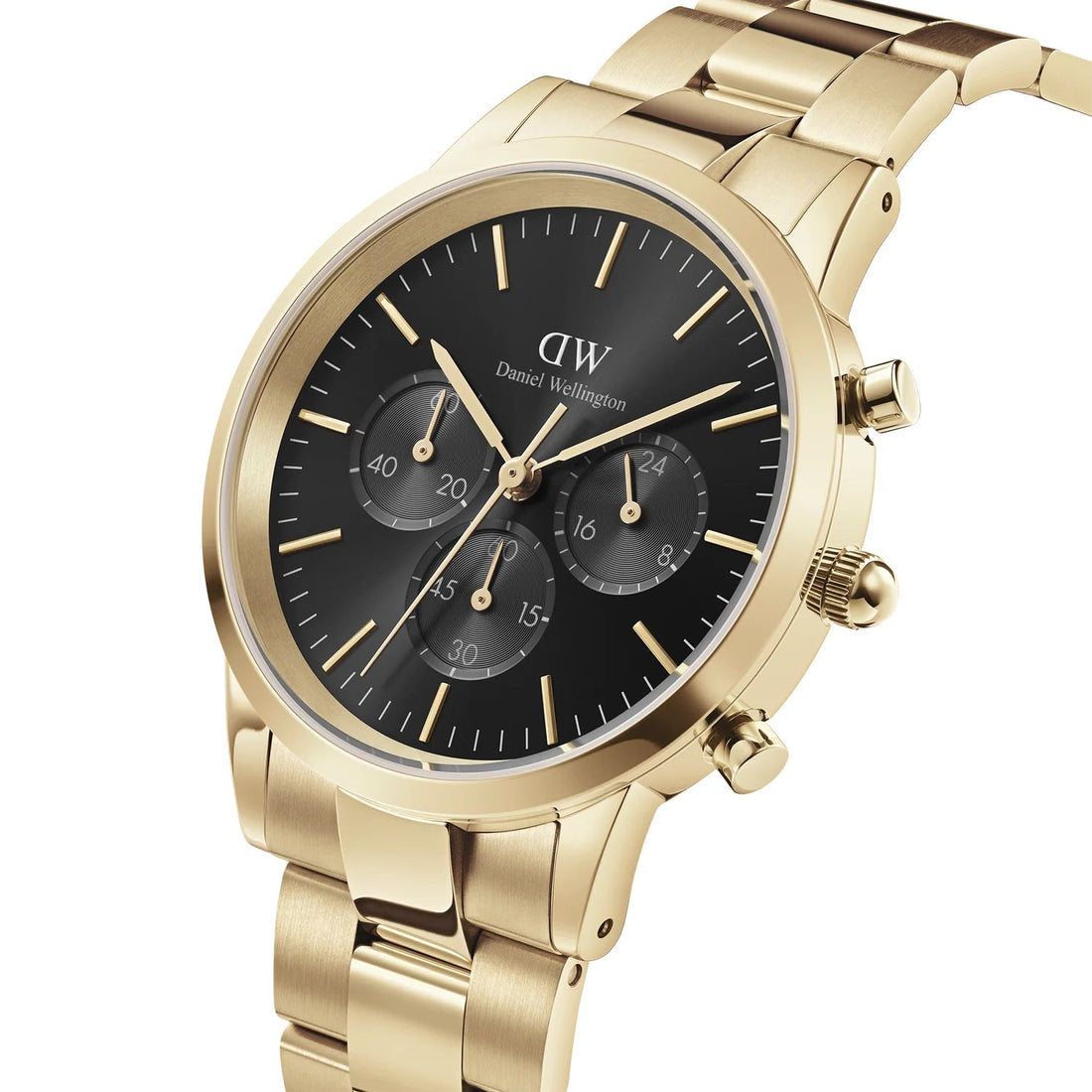 Orologio Uomo Daniel Wellington Cronografo Quarzo Acciaio Dorato 42 mm DW00100641