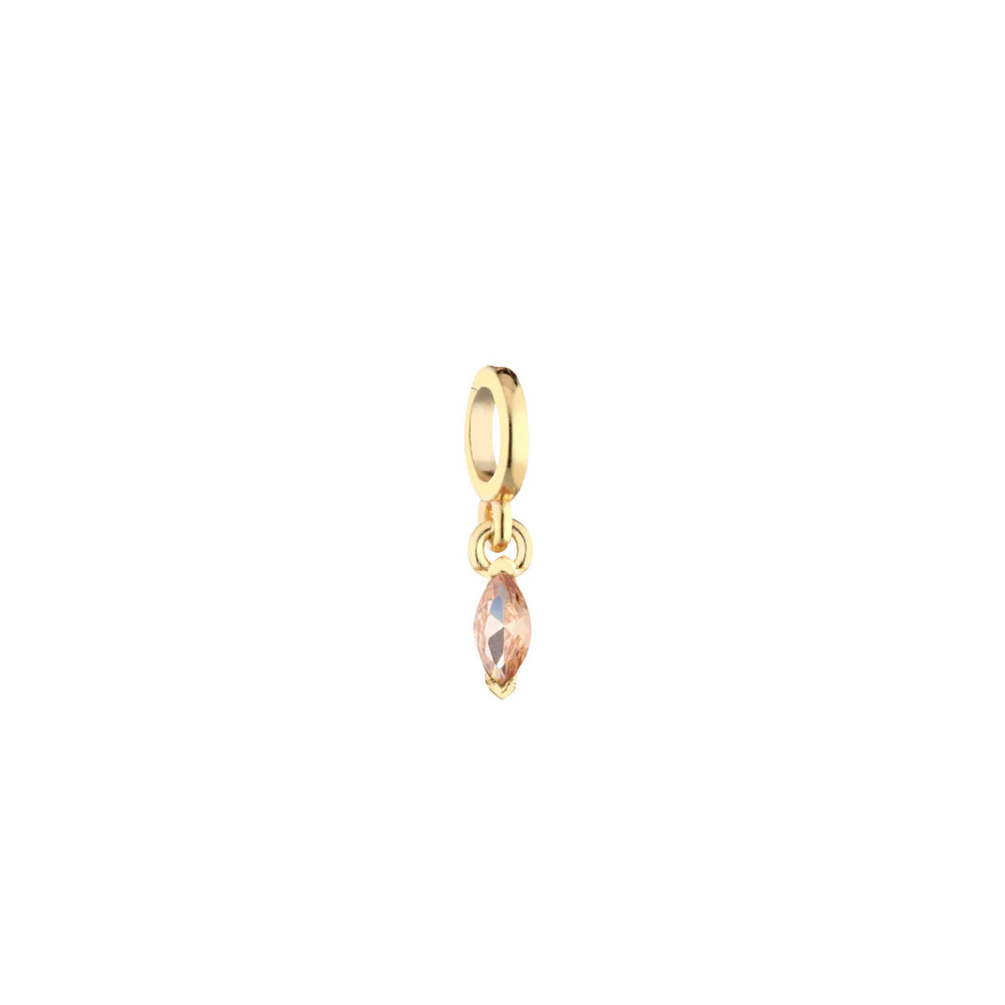 Ciondolo Donna Laura P. Argento Dorato 925 Pietra Champagne Navette PEN0236GC