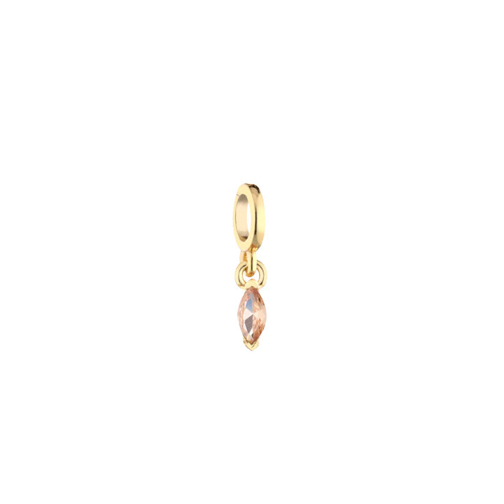 Ciondolo Donna Laura P. Argento Dorato 925 Pietra Champagne Navette PEN0236GC