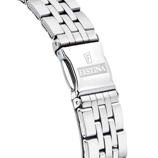 Orologio Donna Festina Acciaio Zirconi Quarzo Data Solo Tempo Bianco F16867/1