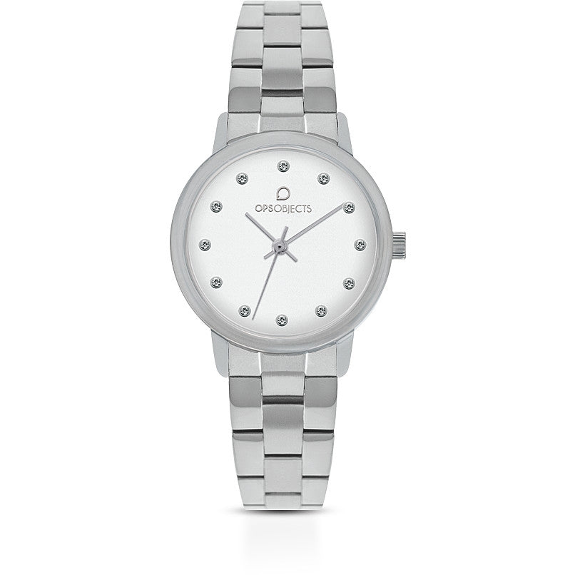 Orologio Donna Acciaio Ops-Objects HERA opspw-726-3450 Bianco Zirconi