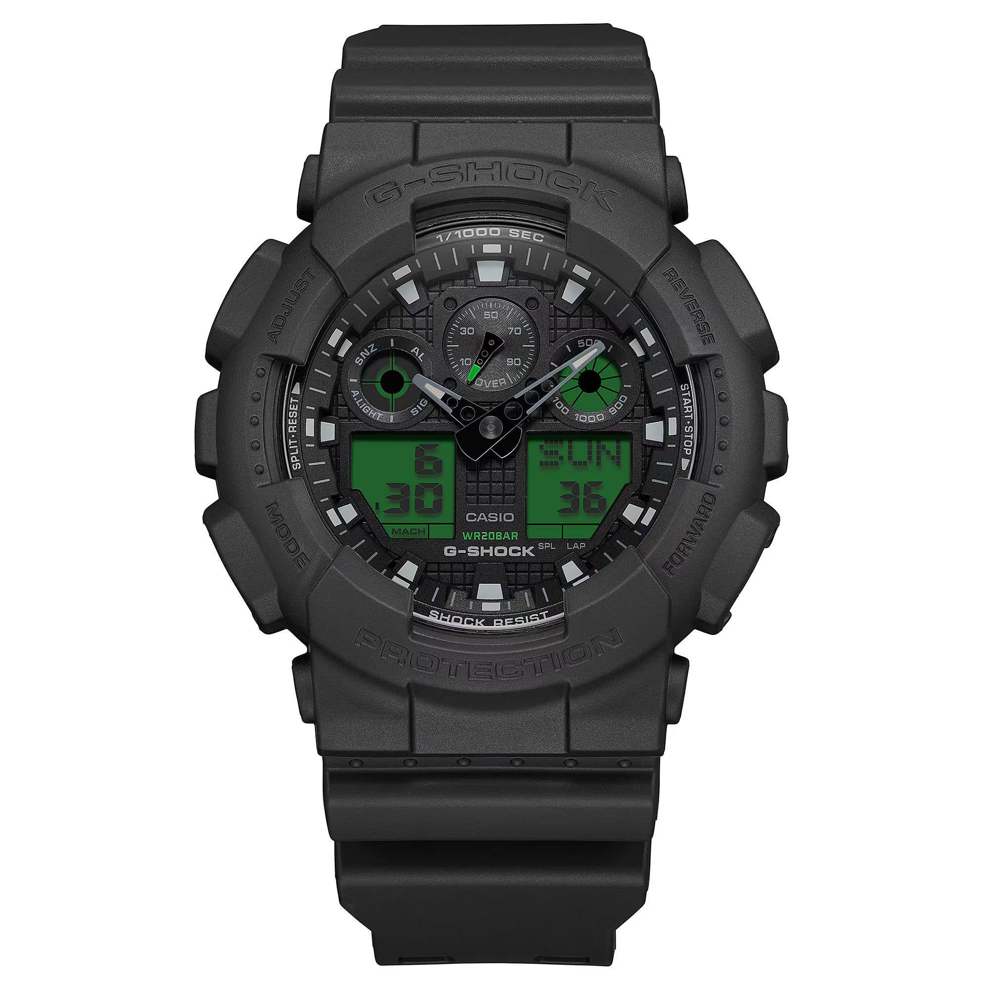 Orologio Uomo Casio G-SHOCK Nero Verde GA-100BEG-1AER
