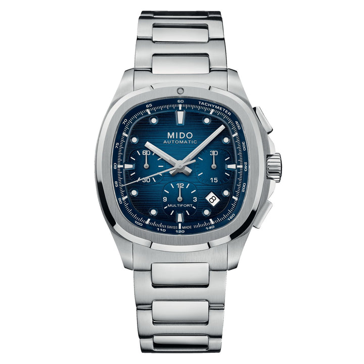 Orologio Uomo Mido Automatico Multifort TV Cronografo Blu M0495271104100