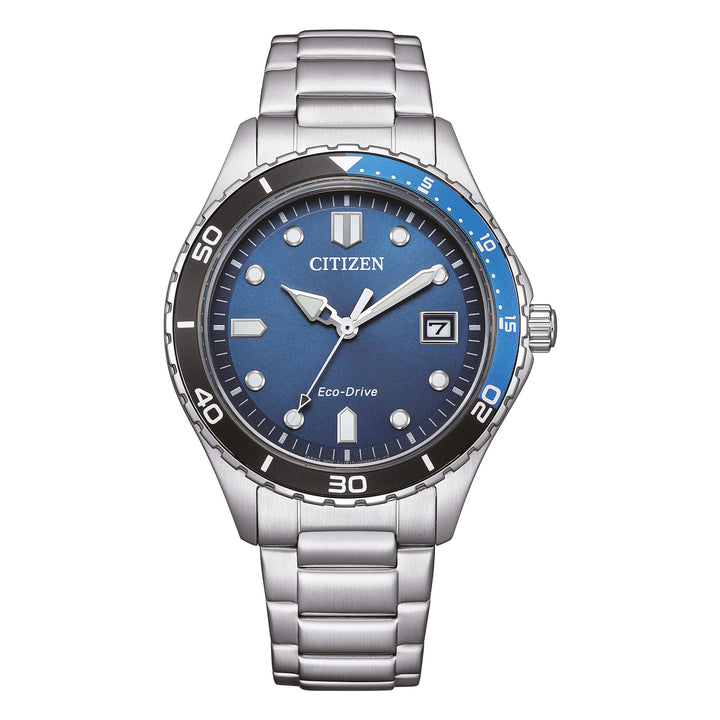 Orologio Uomo Unisex Citizen Eco-Drive Acciaio Blu Nero AW1821-89L
