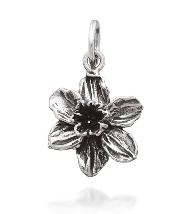 Charm Donna Giovanni Raspini Argento 925 Fiore Narciso Realizzato A Mano 07759