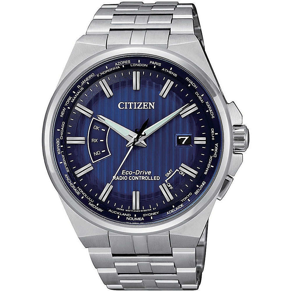 Orologio Uomo Acciaio Citizen Evolution Solo Tempo Data Fondo Blu CB0160-85L