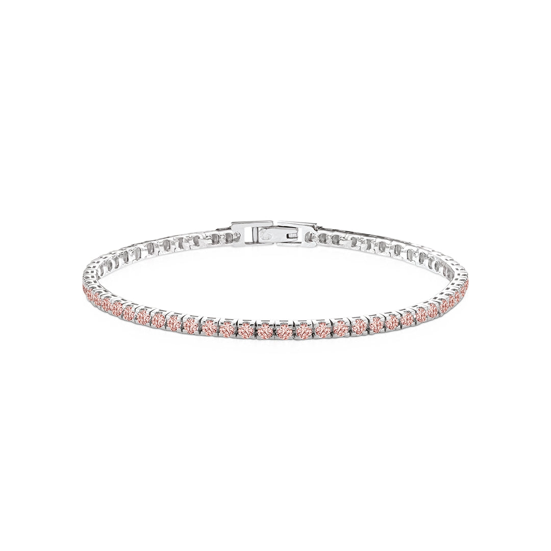Bracciale Tennis Argento Kulto 925 Zirconi Rosa KT925-003