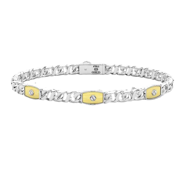 Bracciale Uomo Zancan Oro Giallo 18 KT Argento 925 ESB406G