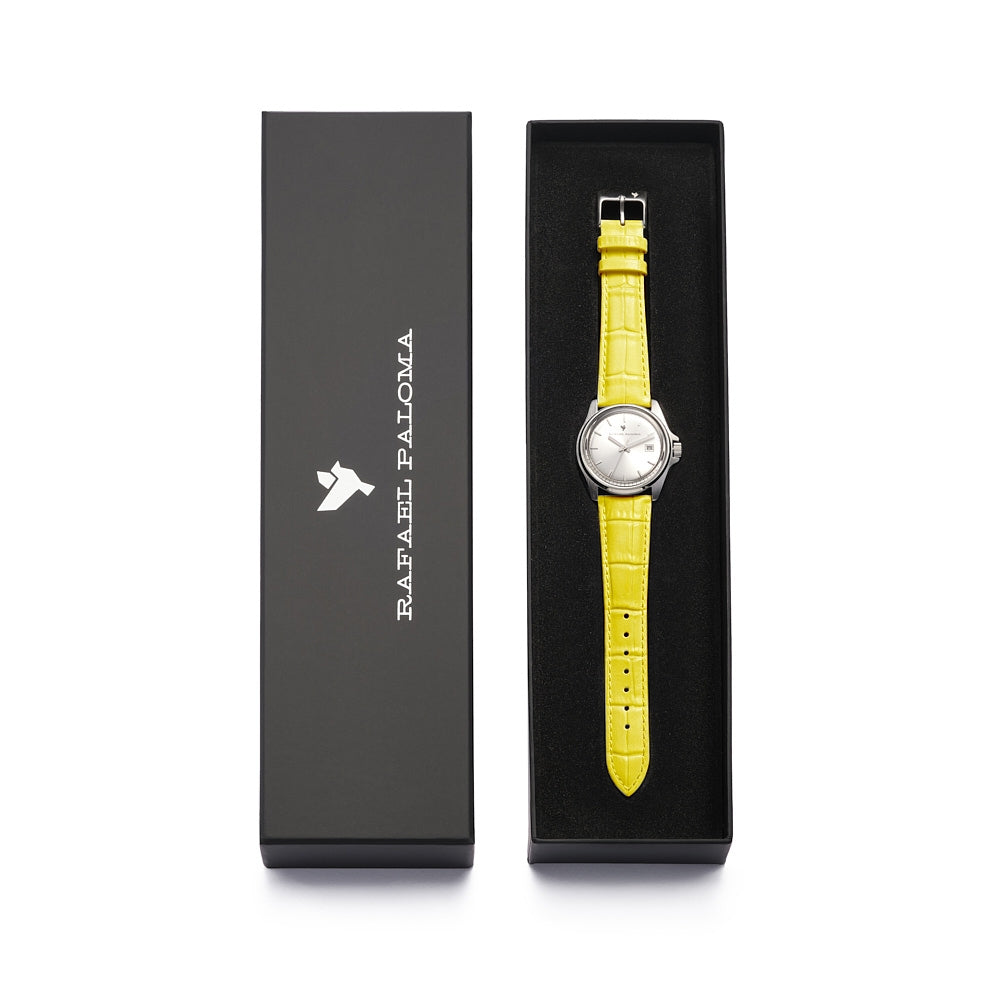 Orologio Uomo Acciaio Pelle Giallo Argentè Rafael Paloma ORP009013