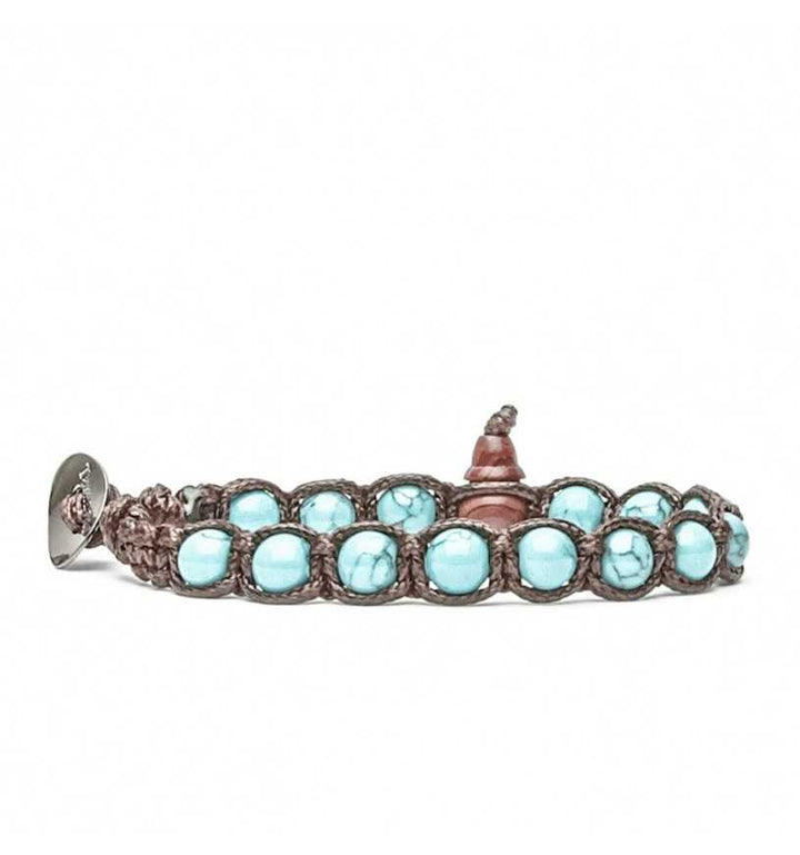 Bracciale Uomo Tamashii Tibetano Biglie  turchesi  BHS601-7