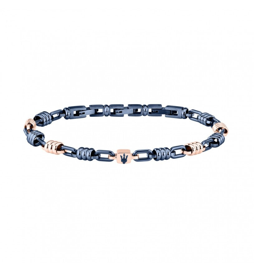Bracciale Uomo Maserati Acciaio Ceramica Blu JM426ATZ90