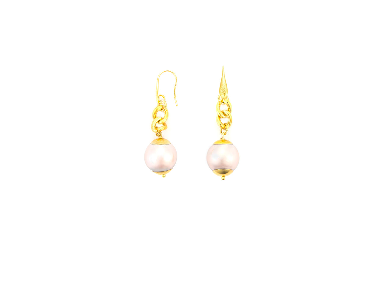 Orecchini Donna 4US Cesare Paciotti Acciaio pendenti con perle Rosa  4UOR7938W