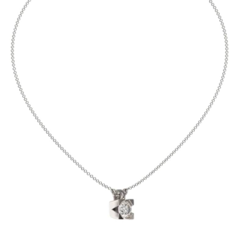 Collana Donna John Richmond Punto Luce Acciaio Titanio Diamante Bianco JRSON03WW
