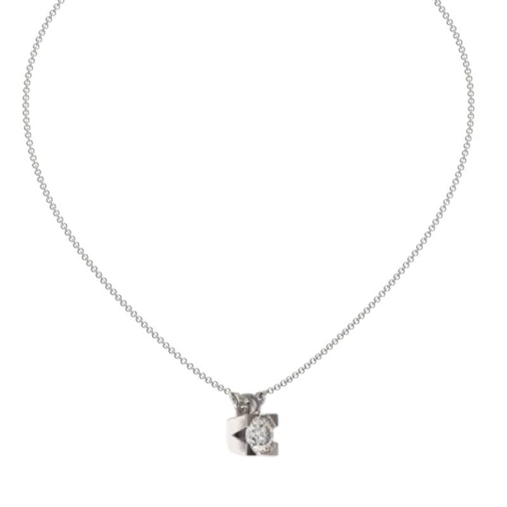 Collana Donna John Richmond Punto Luce Acciaio Titanio Diamante Bianco JRSON03WW