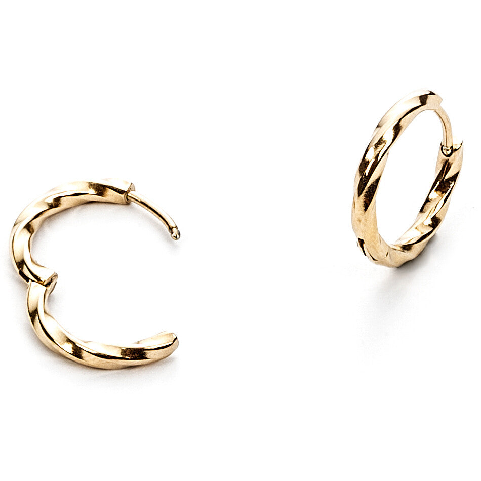 Orecchini Donna 4US Cesare Paciotti Acciaio Dorato Cerchio 4UOR5280W