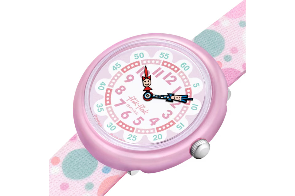 Orologio Bambina Swatch Flik Flak Flying Bubbles Rosa ZFBNP224