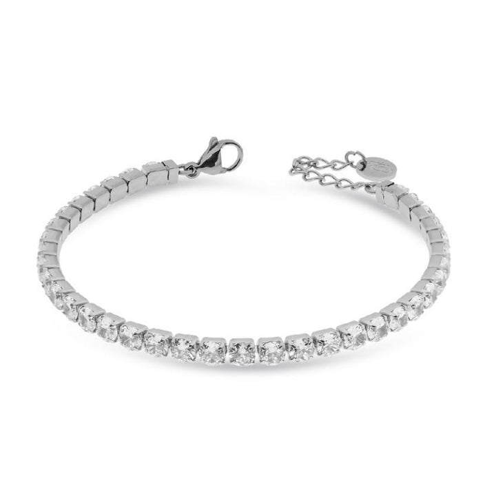 Bracciale Donna Liu Jo Tennis Acciaio Zirconi Bianchi 4 MM LJ2416