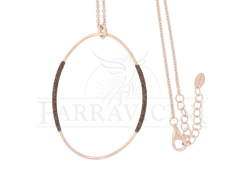 Collana Donna Pesavento Argento 925 Rosè Polvere di Diamanti Marrone WPLVE1409
