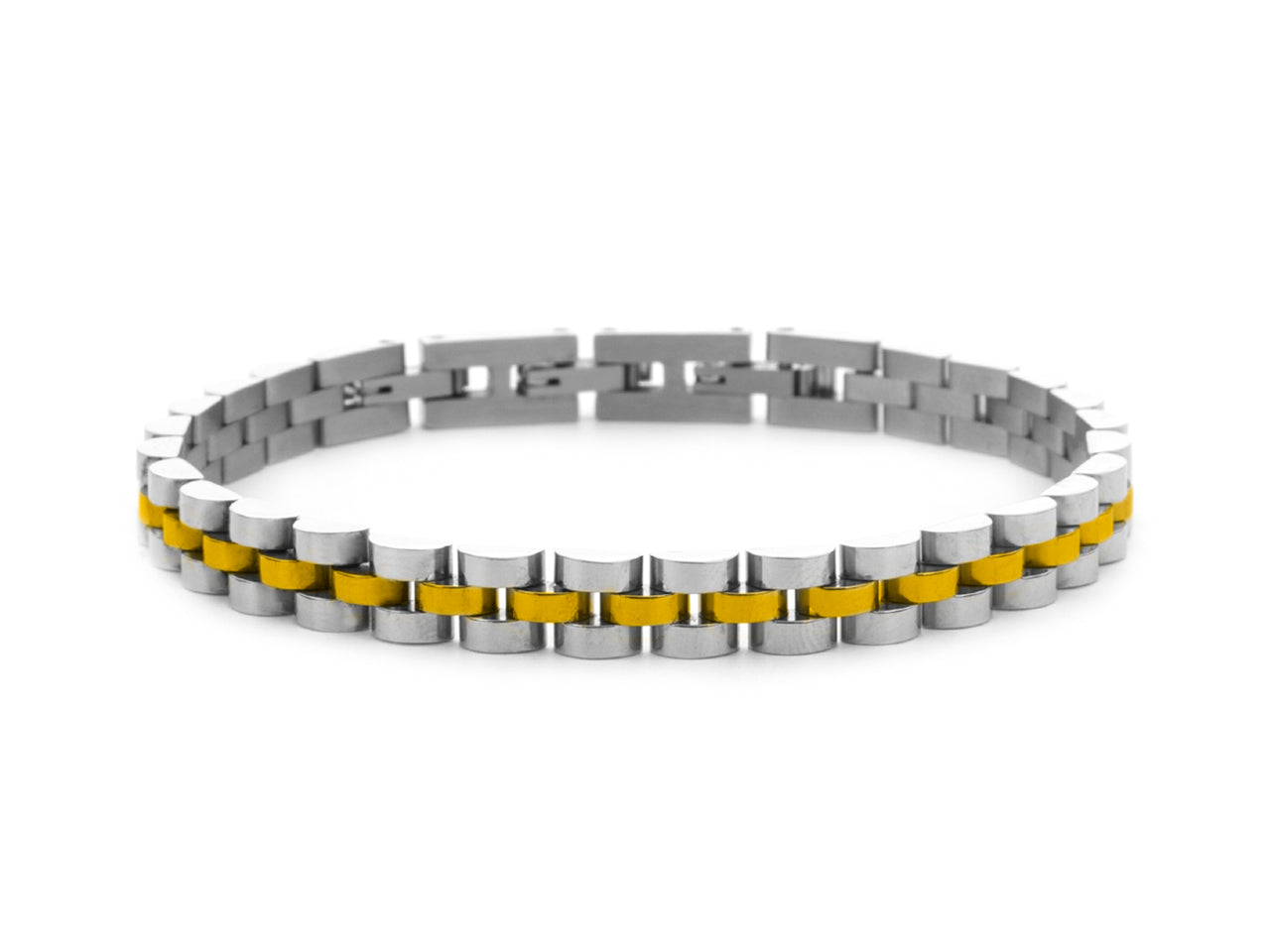 Bracciale Uomo 4US Cesare Paciotti Acciaio e acciaio doratro maglia jubile 4UBR7846