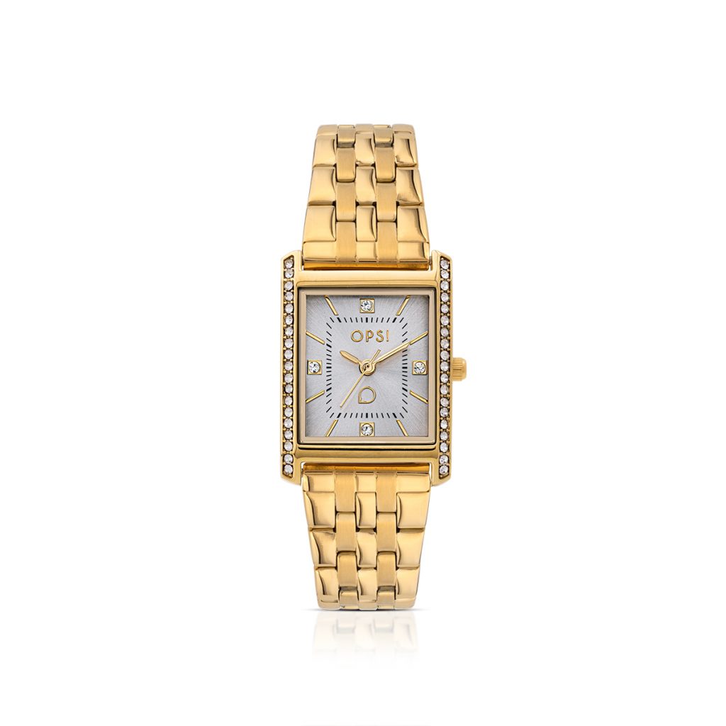 Orologio Donna Ops Rettangolare Acciaio Dorato Quarzo Argentè OPSPW-1049-3950