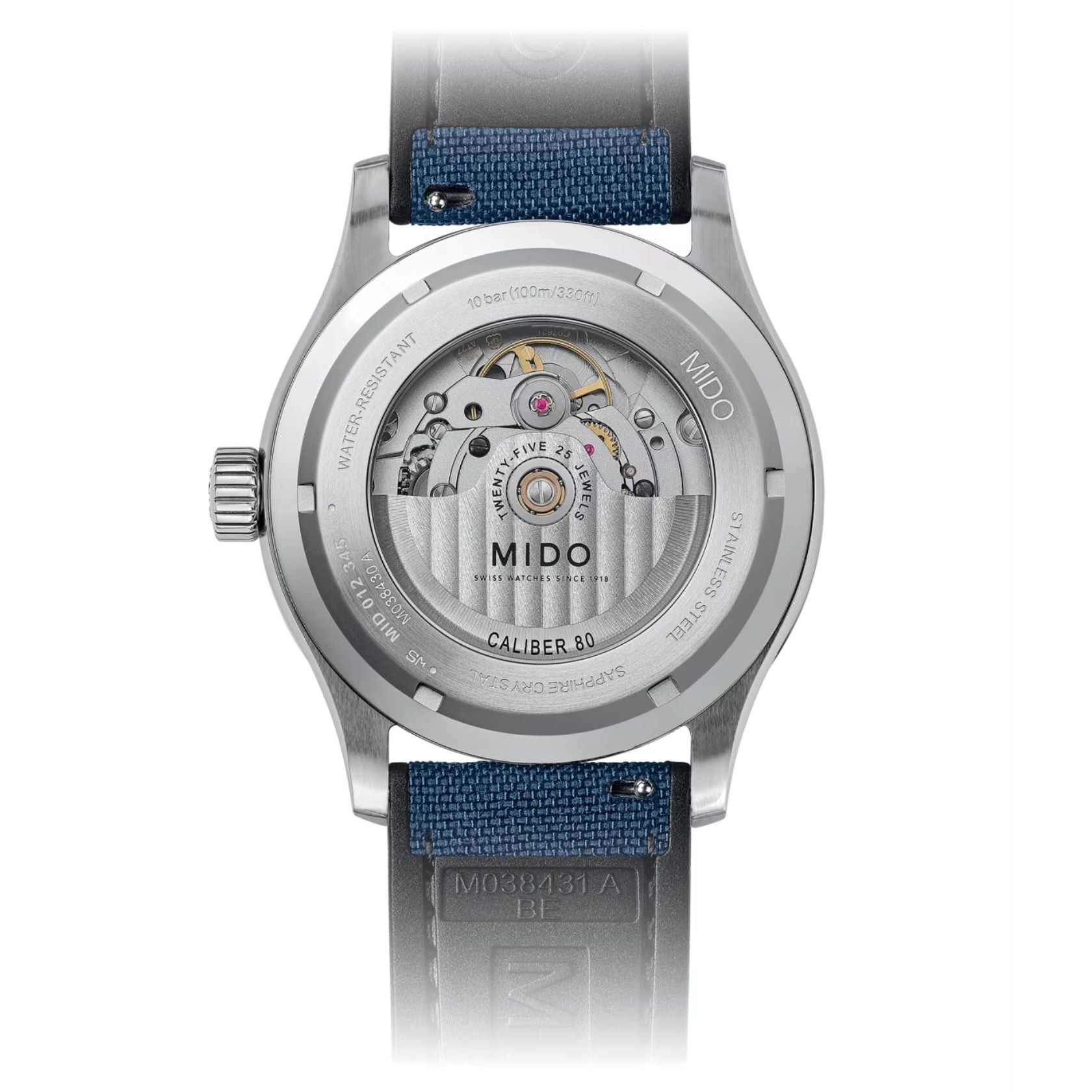 Orologio Uomo Mido Automatico Multifort Acciaio Doppia Data Blu M0384301704100